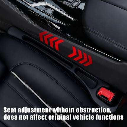Car Seat Gap Filler Organizer 2 PCS Black Universal Seat Gap Plug Blocker Anti-Drop Console Catcher Phone Keys Storage for Car Truck SUV Auto Accessories Style2