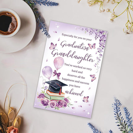 Granddaughter Graduation Card, Heartfelt Congratulations Graduation Card from Grandma and Grandpa, High School, College & University Grad Gift for Granddaughter