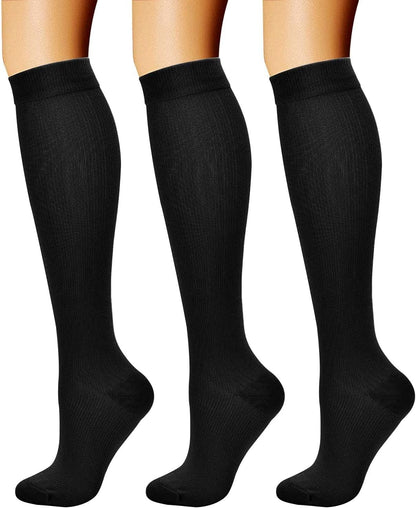 Compression Socks (3 Pairs) - 15-20 mmHg, Black, S/M - photo 5