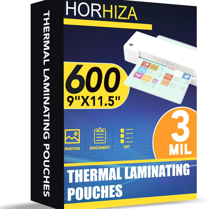 600 Pack 3 Mil Laminating Sheets, Holds 8.5 x 11 Inch Sheets,9 x 11.5 Inches Thermal Laminating Pouches for Laminator, Clear, Letter Size, Office and School Supplies