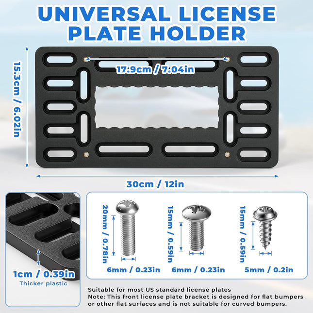 License Plate Holder Universal, Front License Plate Bracket 12*6''