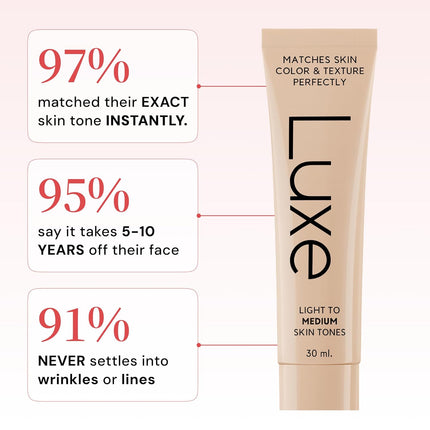 Luxe Research Color Changing Foundation – Instantly Adapts to Your Skin Tone – Buildable Light-to-Medium Coverage – 12-Hour Wear – Natural Dewy Finish