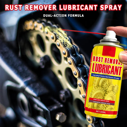 6.1oz Anti-Rust Lubricant Spray & Rust Remover for Metal, Multi-Purpose Penetrating Oil, Fast-Acting Lubricant Rust Dissolver for Vehicles, Tools, Chains, Bolts & Hinges (2 pcs)