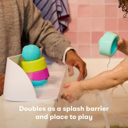 Frida Baby Splash Bathtub Shelf Allows Kids to Splash with No Mess, Shelf Barrier Prevents Water from Escaping Out of the Tub, Extend & Use As Surface to Play On, Attaches to Tubs & Folds to Put Away