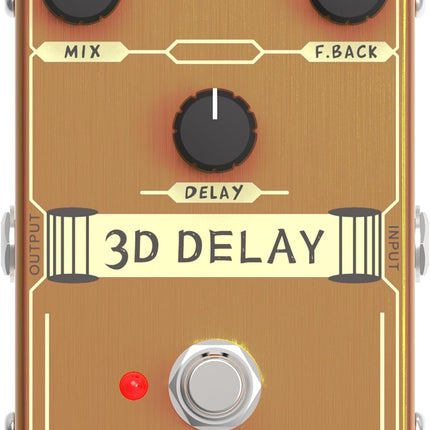 3D DELAY,Guitar Pedal,Electric Guitar Effects Pedal for Guitars and Bass Effect Pedals Mini Single Type DC 9V True Bypass
