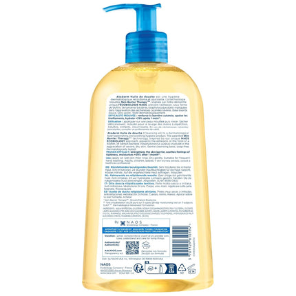 Bioderma Atoderm Shower Oil, Cleansing Oil For Face & Body, Nourishing Cleansing Oil For Dry to Atopic Sensitive Skin For Softer & Smooth Skin For Your Whole Family