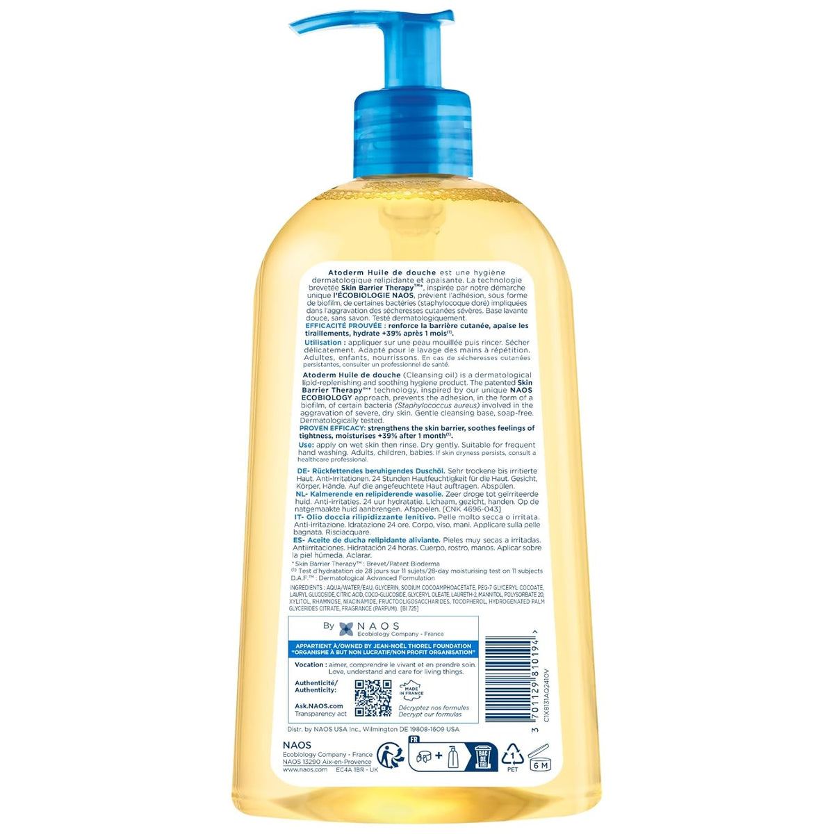 Shower Oil, Cleansing Oil For Face & Body, Nourishing Cleansing Oil For Dry to Atopic Sensitive Skin For - photo 2