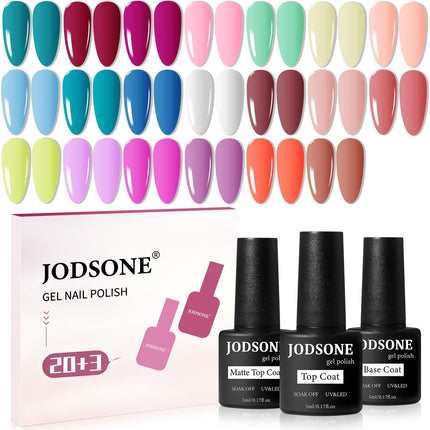 36 PCS Gel Nail Polish Set-32 Colors Gel Polish Kit Base Coat Glossy Matte and Glitter Top Coat Nail - photo 16