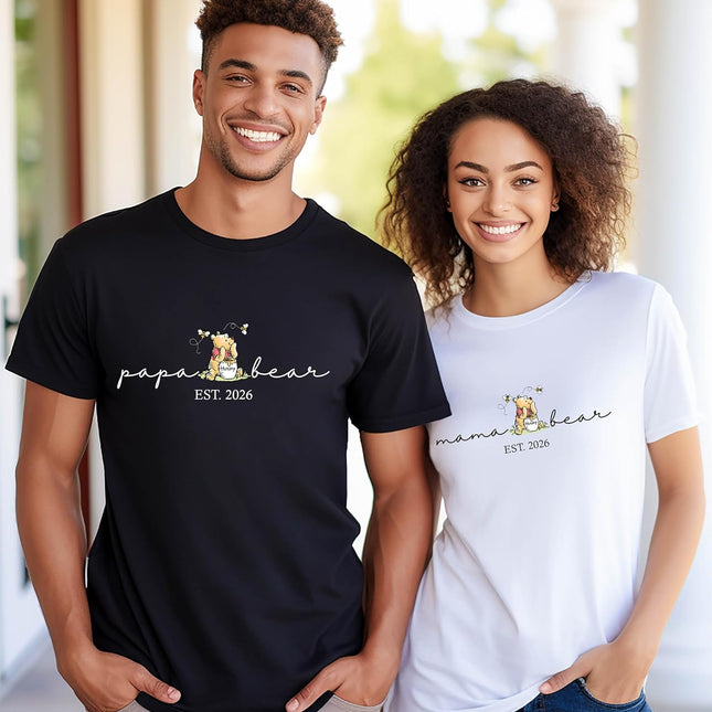 Mama Papa Bear Shirt Baby Bear Bodysuit Mom and Dad Shirts