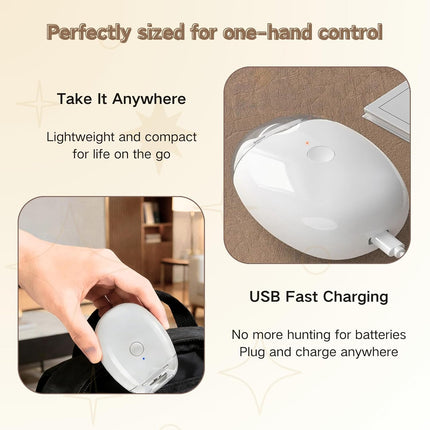 Electric Nail Clipper, Rechargeable 3 Speed Electric Nail Clippers for Seniors & Adults, Baby Electric Nail Trimmer with Light, Compact Electric Automatic Nail Clipper for Nail Care (Pure White)