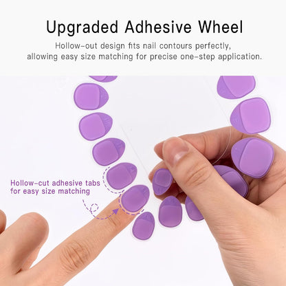 Extra Strong Press On Nail Adhesive Tabs, 10 Sheets 180PCS 18 Sizes, Strong Hold Nail Glue Stickers - photo 4