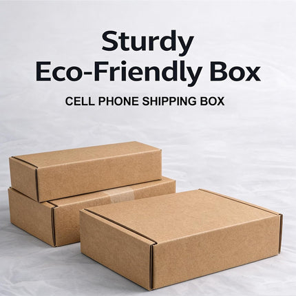 Cell Phone Shipping Box with Protection Foam - Cardboard Mailing Box for Smartphones, Secure Phone Packaging Box for Shipping & Gifting