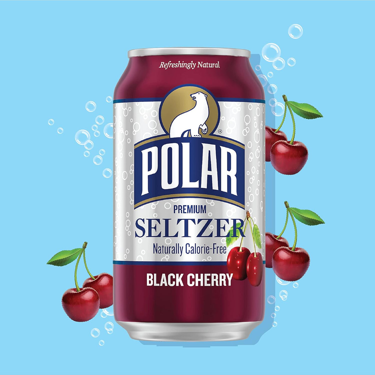 Seltzer Water Black Cherry, 12 fl oz cans, 18 pack - photo 3