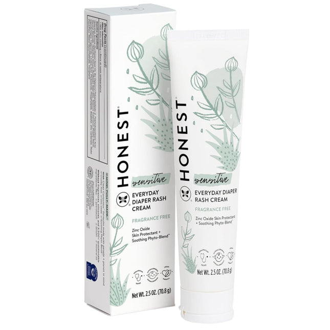 Hypoallergenic Diaper Rash Cream, Moisturizing, Calming Zinc Oxide Ointment, NEA Recognized Cruelty-Free, 2.5 oz