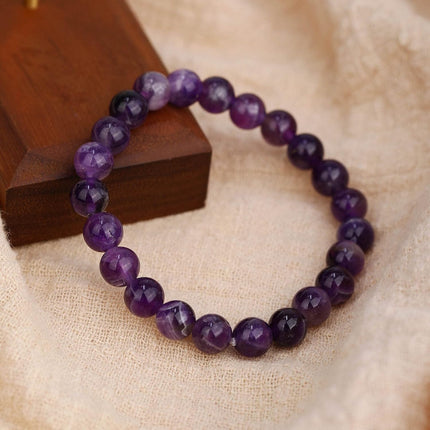 Crystal Vibe 8mm Beaded Bracelets For Women Men - Healing Crystal Bracelet - Adjustable Size