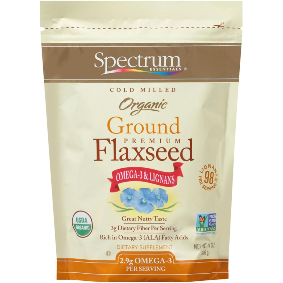 Organic Ground Flaxseed, 14 oz