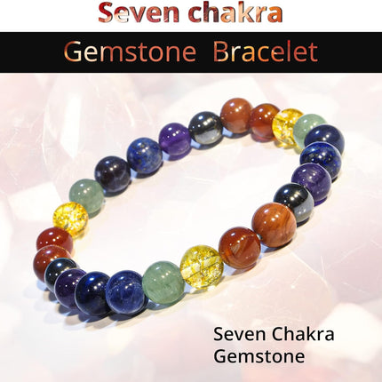 ANAYA AGATE Healing Crystal Bracelet for Women and Men – 8mm Round Beaded Bracelet for Men and Women – Unisex Stretchy Gemstone Bracelet for Healing and Protection