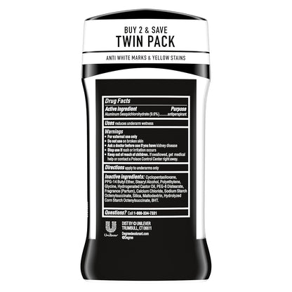 Men Black + White Antiperspirant Deodorant, 2 Count, 2.7 oz - photo 3