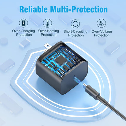 Charger for Nintendo Switch 2-20V 3A 60W AC Adapter Fast Charging with 5FT USB C Cable - Compatible with Switch/OLED/Lite/Steam Deck, Support 4K TV Mode, Foldable Plug