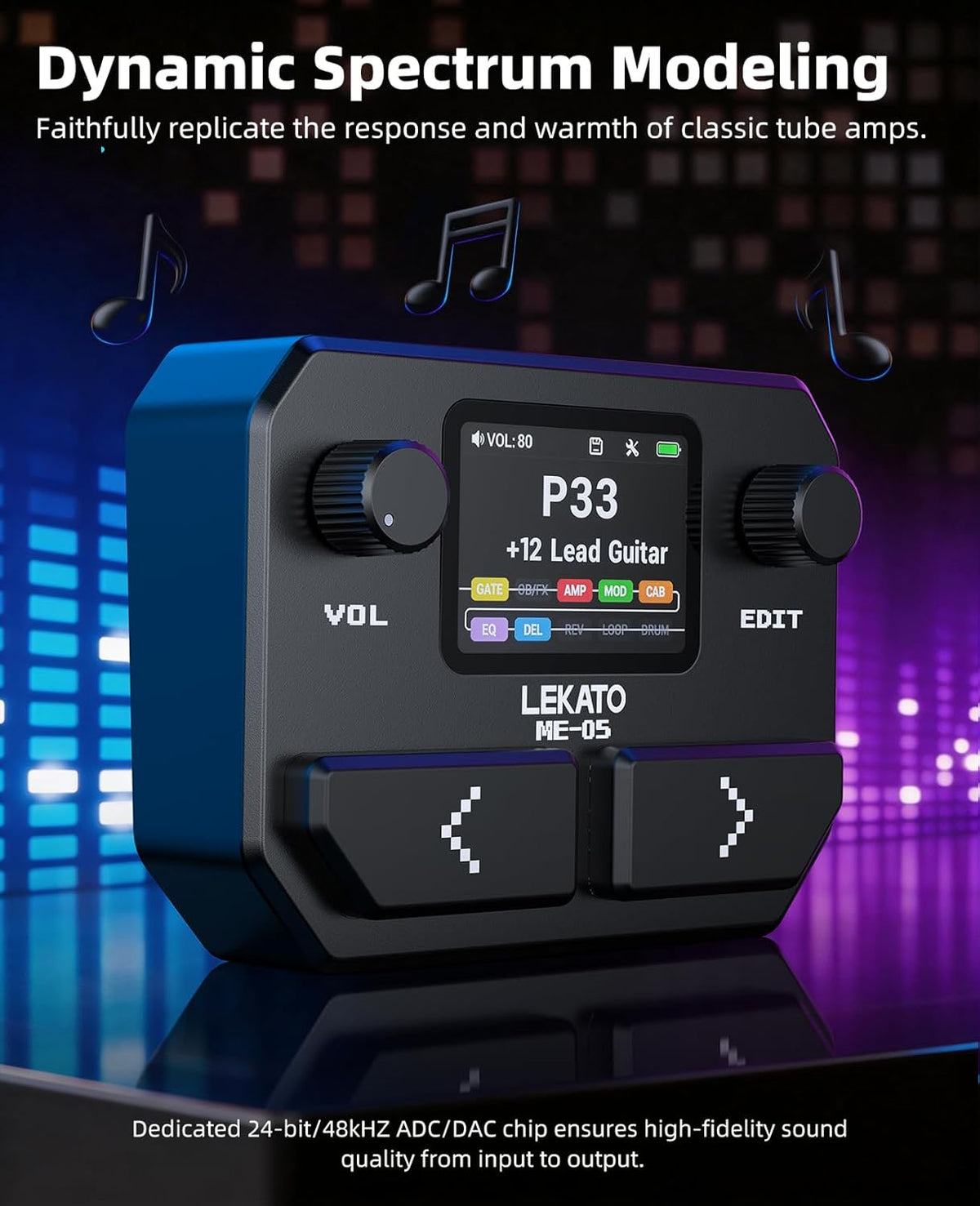 Multi Effects Guitar Pedal with Amp Models, Cab Sims, Looper, Drum Rhythms, NAM/IR Support, USB Audio - photo 2