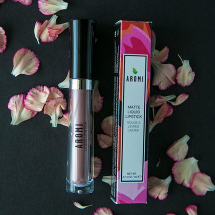 Aromi Grey Beige Matte Liquid Lipstick | Greige, Light Brown Lip Color, Vegan and Cruelty-free, Waterproof and Long-lasting Lipstick, Handmade (Desert Taupe)