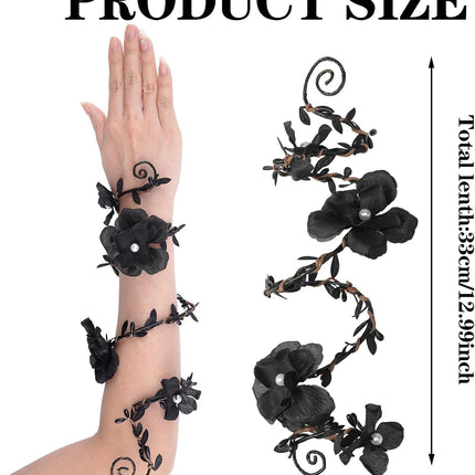 FRESHME Renaissance Fairy Floral Arm Wrap - 1 PC Elf Bracelet Forest Mother Nature Costume Renfaire Cosplay Fairy Accessories