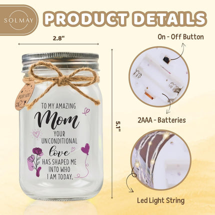 SOLMAY Mom Gifts from Daughter or Son – “To My Mom” Sentimental Keepsake, Birthday Gifts for Mom, Mothers Day Gift Ideas for Mother, Meaningful Present for Women, Mothers Day Gift For Mom