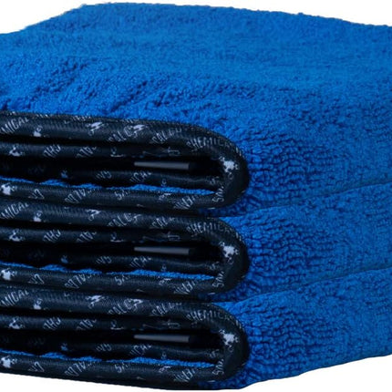 Chemical Guys Professional Grade Premium Microfiber Towels for Cars, Blue, 16" x 16", Ultra-Soft and Scratch-Free Car Detailing Cloths for Trucks, Motorcycles, and More - 3 Pack