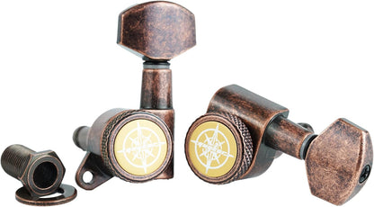 Guitar Locking Tuners (3L + 3R) - 1:18 Lock String Tuning Key Pegs Machine Head Replacement for ST TL SG - photo 3