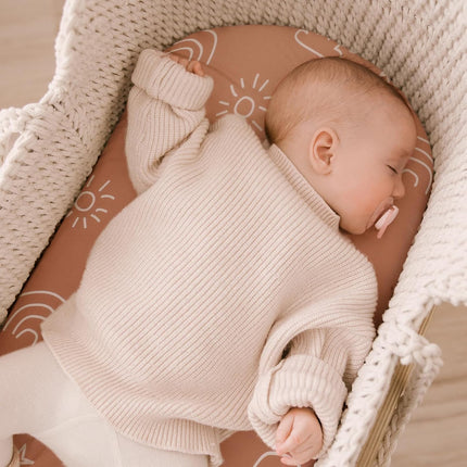Yoofoss Bassinet Sheets for Baby,3-Pack Fitted Bassinet Sheets Set Compatible with Halo Bassinest Swivel Sleeper,Baby Delight,Angelbliss,Soft Breathable Bassinet Mattress Sheets (Brown+Animals)