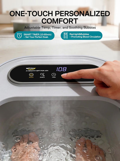 Collapsible Heated Foot Spa with Bubbles and 6 Rollers - photo 3