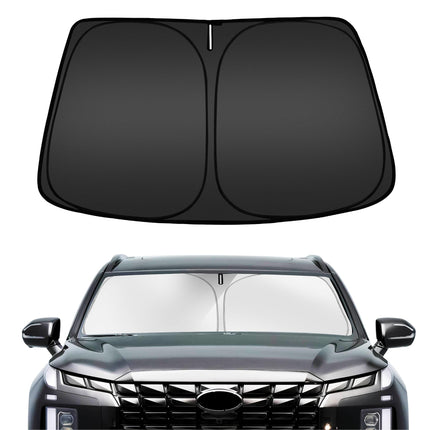 Windshield Sun Shade for Chevy Silverado/GMC Sierra 1500 2500 3500 2019-2025 2026, Custom Fit Foldable Front Window Sunshade Sun Visor Protector, Block UV Rays Keep Your Car Cooler