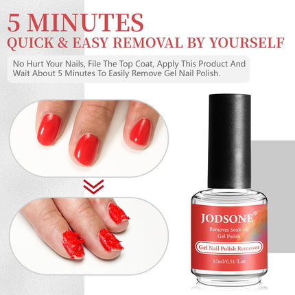 15ML Gel Nail Polish Remover No Need Soaking or Wrapping Gel Remover for Nails 3-5 Minutes Easy And Quick
