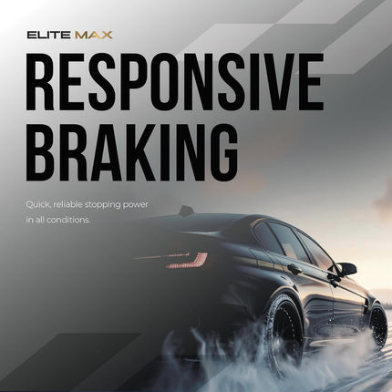 Max Advanced Brakes - EliteMAX Front Brake Pads for 2019-2023 Ram 1500, Carbon Ceramic Front Brake Pads, Hardware Included, Heavy-Duty Braking, Towing
