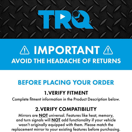 TRQ Passenger Side Mirror Assembly Power Heated Paint to Match Compatible with 2019-2023 Volkswagen Jetta