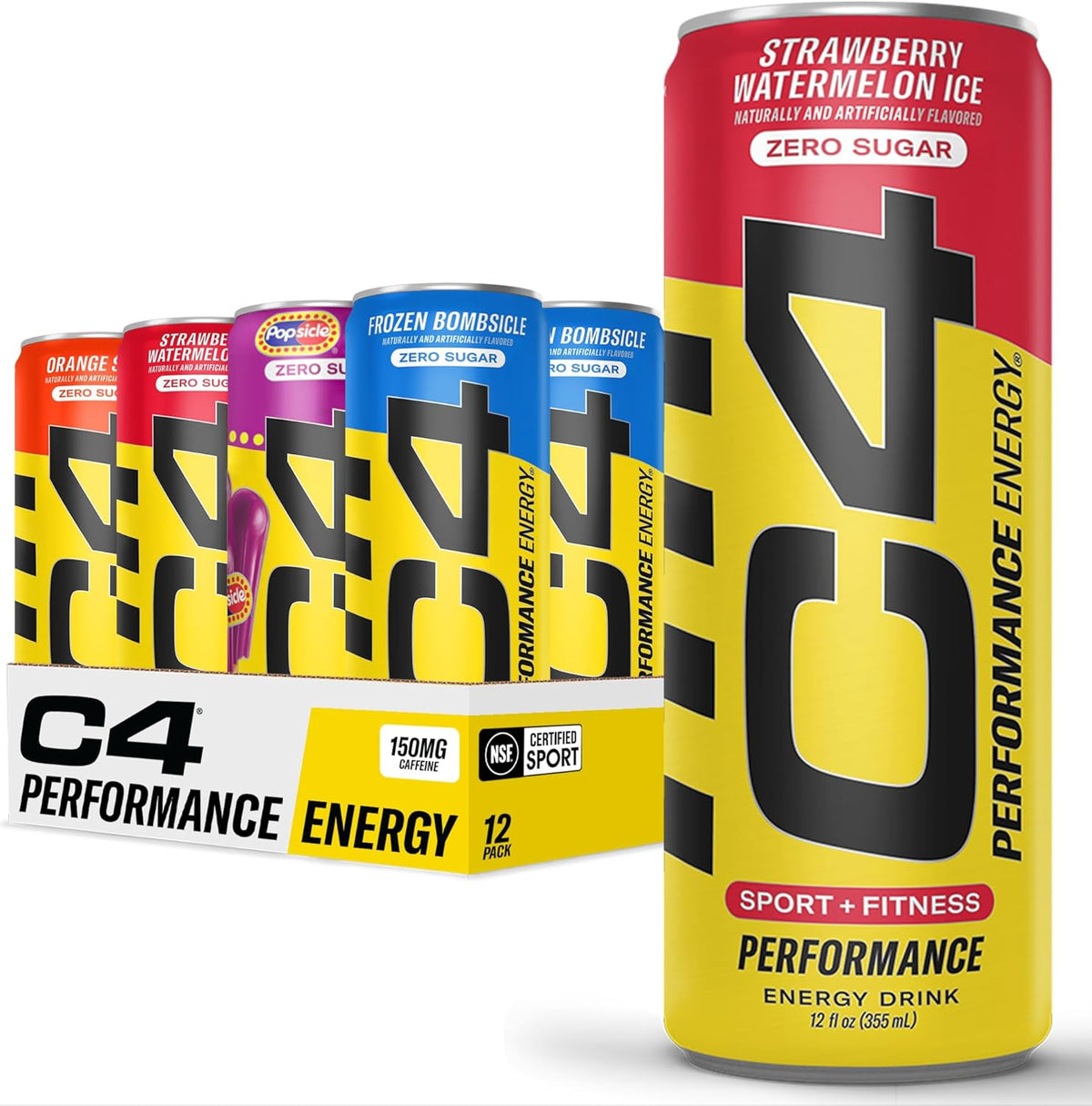 Energy Drinks Variety Pack, Sugar Free Pre Workout Performance Drink With No Artificial Colors or Dyes, Zero Calorie