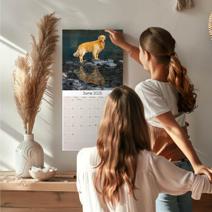 Golden Retriever Calendar 2026 – 16-Month Dog Breed Wall Calendar by MegaCalendars – Large Daily Blocks, Thick No-Bleed Paper, Made in USA