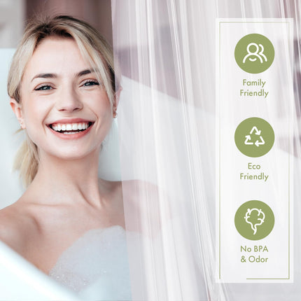 Shower Curtain Liner, 72x72 Clear Shower Curtain Liner, Waterproof Plastic Shower Liner, Lightweight PEVA Shower Curtain for Bathroom with 3 Magnets and 12 Rustproof Metal Grommets