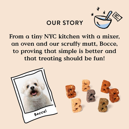 Bocce's Bakery Oven Baked Bac'N Nutty Treats for Dogs, Everyday Wheat-Free Dog Treats, Made with Real Ingredients, Baked in The USA, Natural PB & Bacon Biscuits, 5 oz