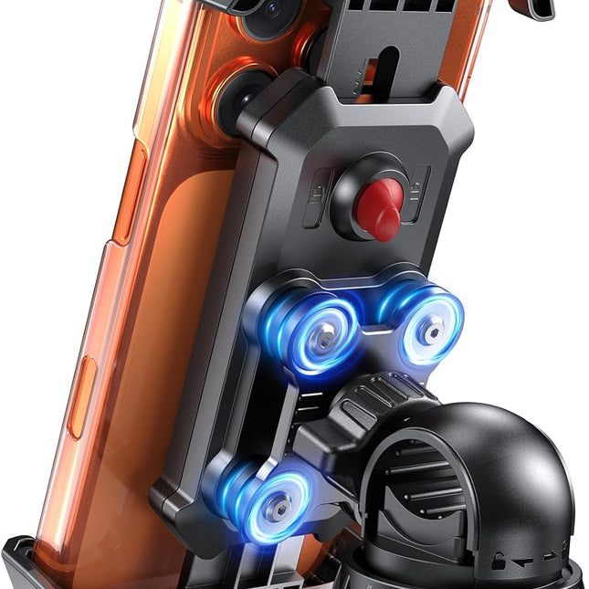 Anti-Shake Motorcycle Phone Mount with Dual Vibration Dampener