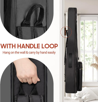 41 In Acoustic Guitar Gig Bag with 0.35 In Padding, Black - photo 2