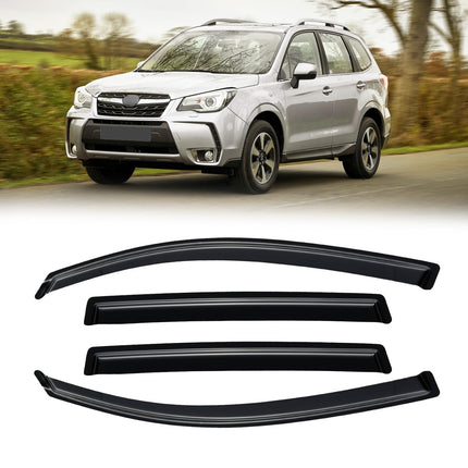 Window Visor for Jeep Cherokee 1984-2001 (Excludes Limited Model), Out-Channel Rain Guards Shields Vent Deflector Shade Wind Dark Smoke, Tape-On Outside-Mount, 4PCS