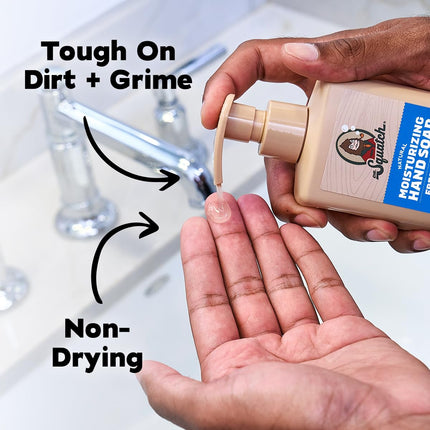 Dr. Squatch Natural Moisturizing Hand Soap - Tough on Dirt + Grime - Clean Ingredient, Gentle for all Skin Types - Moisturizing + Non-Drying - Fresh Falls (8 fl oz, 3-Pack)