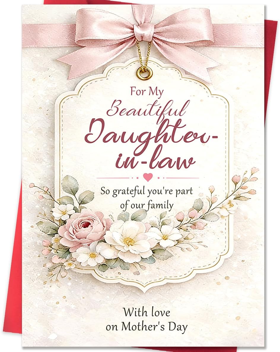 Mother's Day Floral Greeting Card for Daughter-in-Law