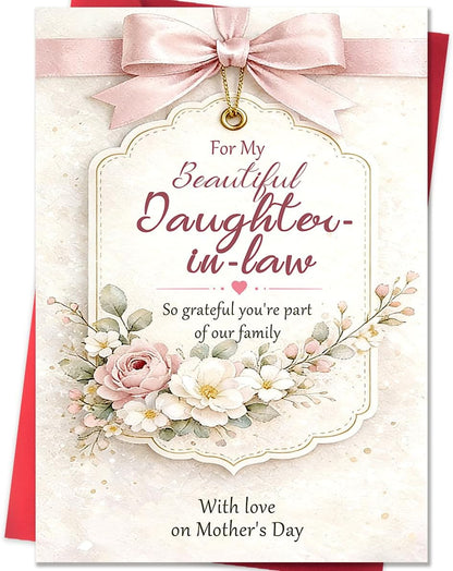 Mother's Day Floral Greeting Card for Daughter-in-Law