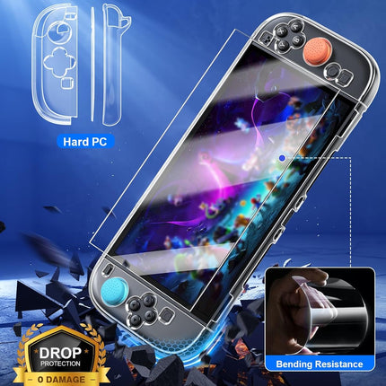 Switch 2 Accessories, [Charge Inside]Case Bundle for Nintendo Switch 2 2025 Console, 23 IN 1 Kit:Carrying Case,Controller Charger,Protective Shell,Grip for Joycon,Steering Wheel for Mario Kart