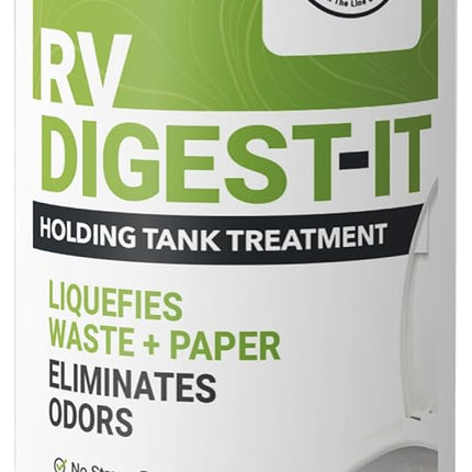Unique RV Digest-It RV Toilet Treatment - Eliminates Odors at the Source and Liquifies Waste - 16 Uses Per Bottle (32 oz) Amazon Exclusive Packaging