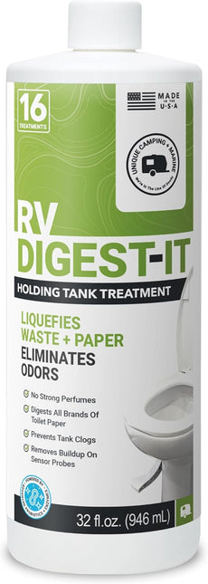 RV RV Toilet Treatment - Eliminates Odors at the Source and Liquifies Waste - 16 Uses Per Bottle (32 oz)