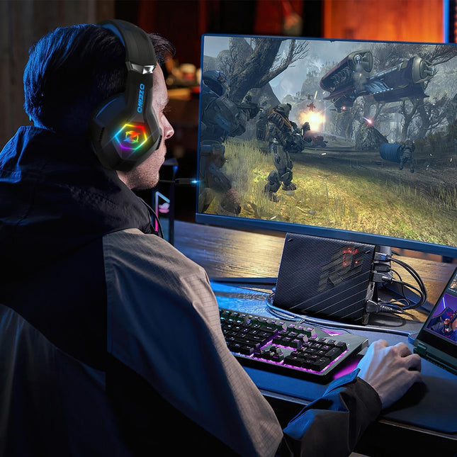 Gaming Headset for PC, Ps4, Ps5, Xbox Headset with 7.1 Surround Sound, Gaming Headphones with Noise - photo 2