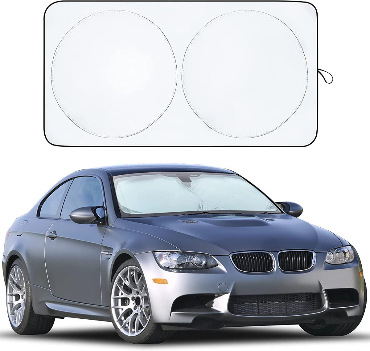 Medium Universal Car Windshield Sunshade, 64 x 32 Inches